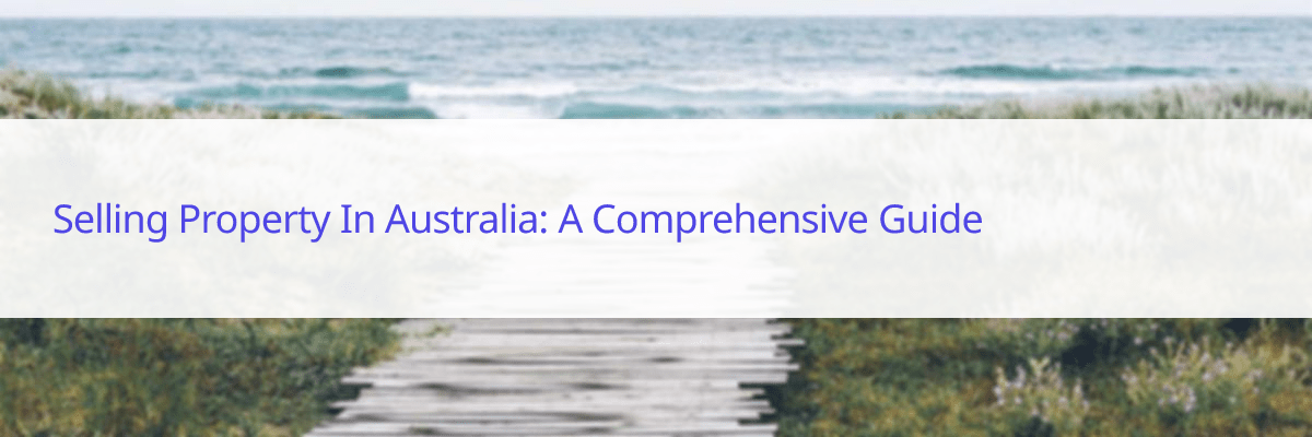 sell property in Australia